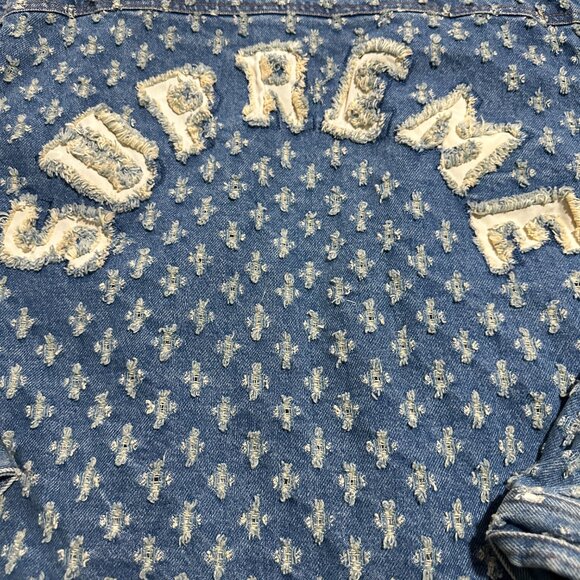 Supreme Hole Punch Denim Trucker Jacket - Picture 8 of 10